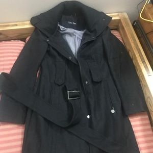 Calvin Klein black wool coat